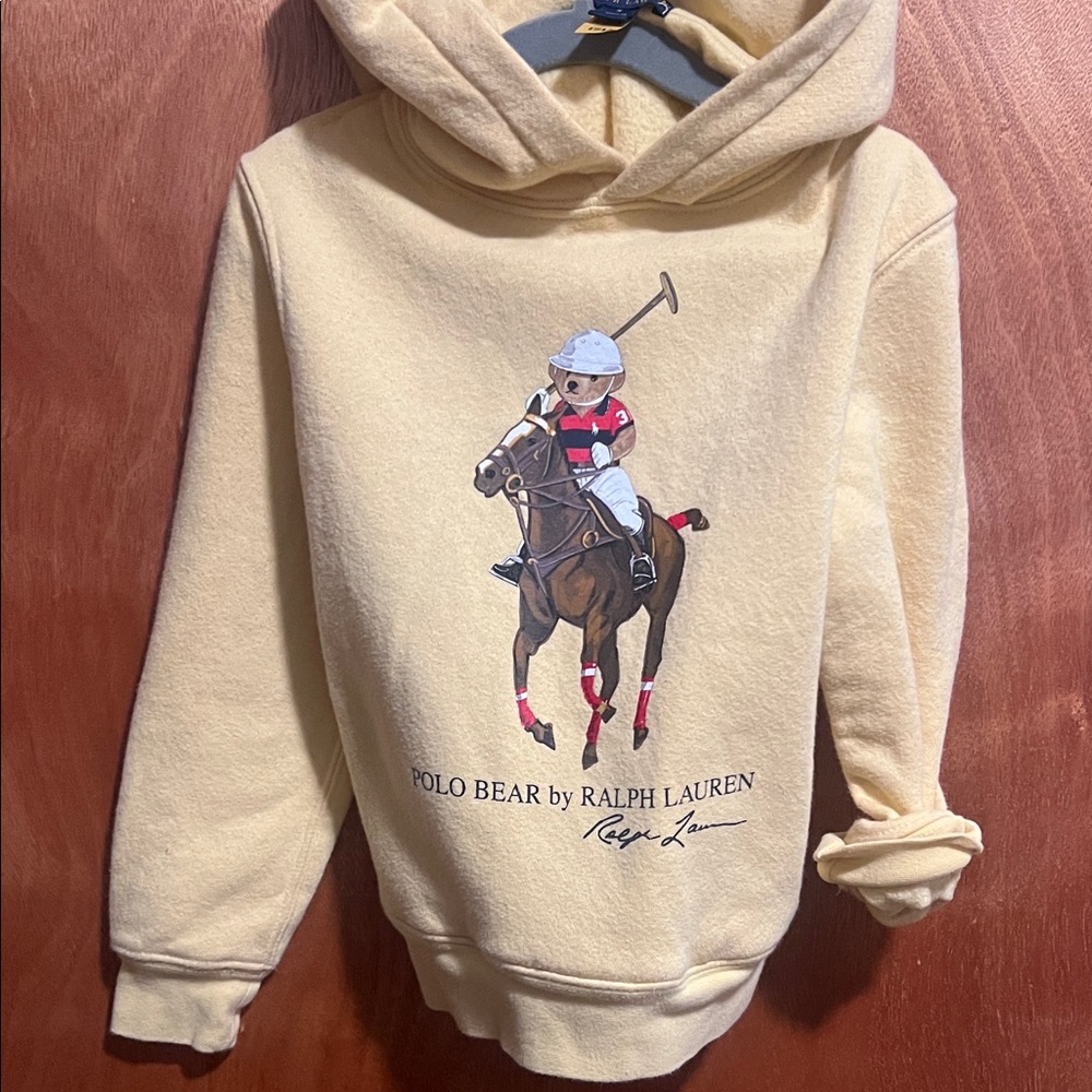 Ralph Lauren Cream Polo Bear Hoodie